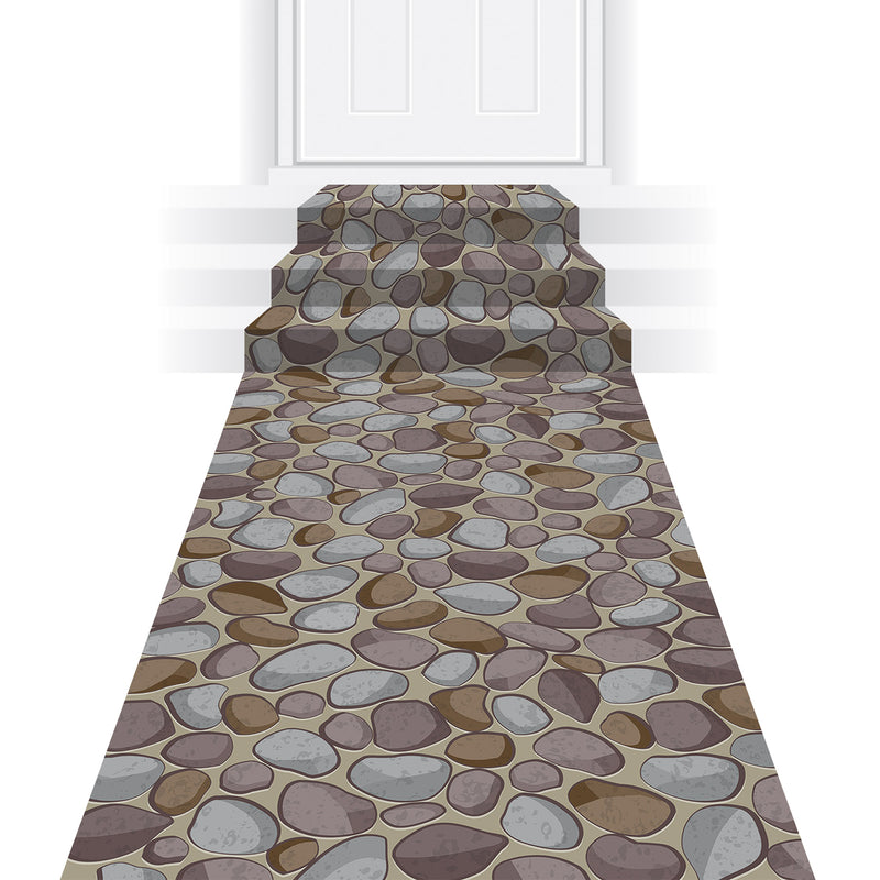 Cobblestone Runner – 24" x 10' – (1/Pkg) by Beistle for General Occasion Aisle Runner