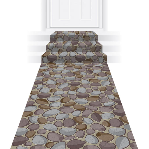 Cobblestone Runner – 24" x 10' – (1/Pkg) by Beistle for General Occasion Aisle Runner