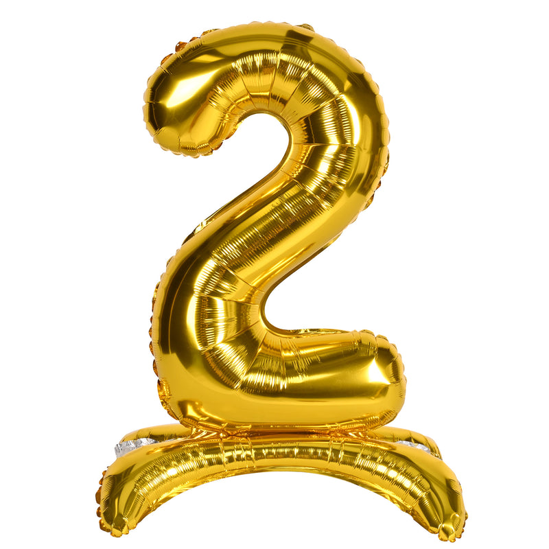 Self-Standing Balloon Number "2" – 26" – (1/Pkg) by Beistle for Birthday-Age Specific Mylar