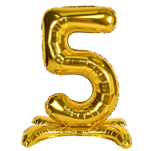 Self-Standing Balloon Number "5" – 26" – (1/Pkg) by Beistle for Birthday-Age Specific Mylar