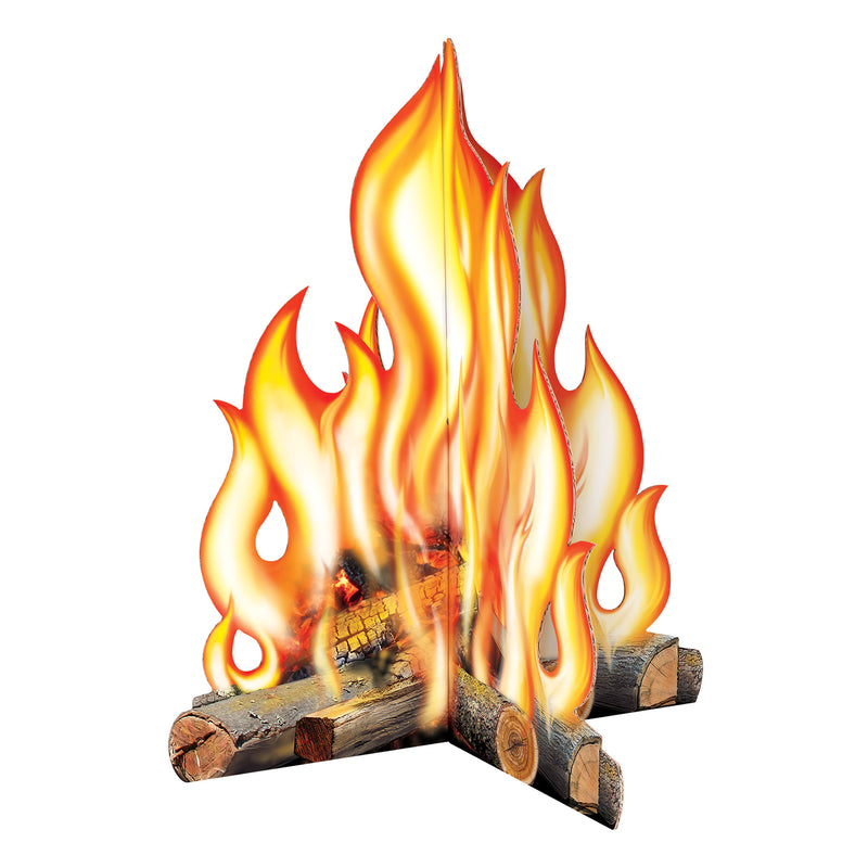 3-D Campfire Prop – 25¼" x 21½" – (1/Box) by Beistle for Western 3-D Props