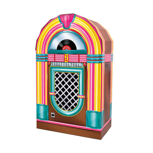 3-D Jukebox Prop – 3' 8½" x 27" – (1/Box) by Beistle for 50's/Rock & Roll 3-D Props