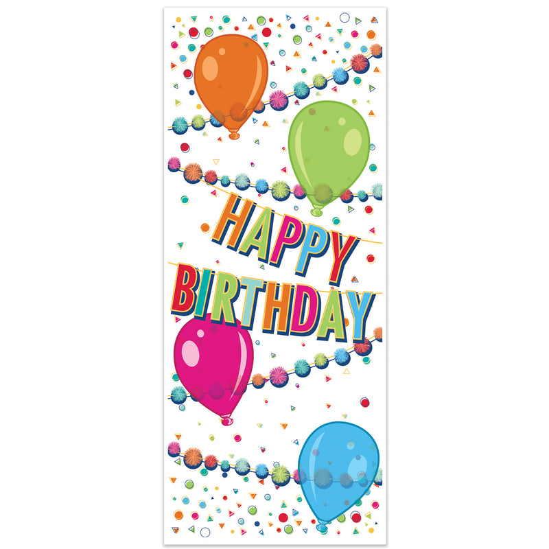 Happy Birthday Door Cover – 6' x 30" – (1/Pkg) by Beistle for Birthday Door Covers
