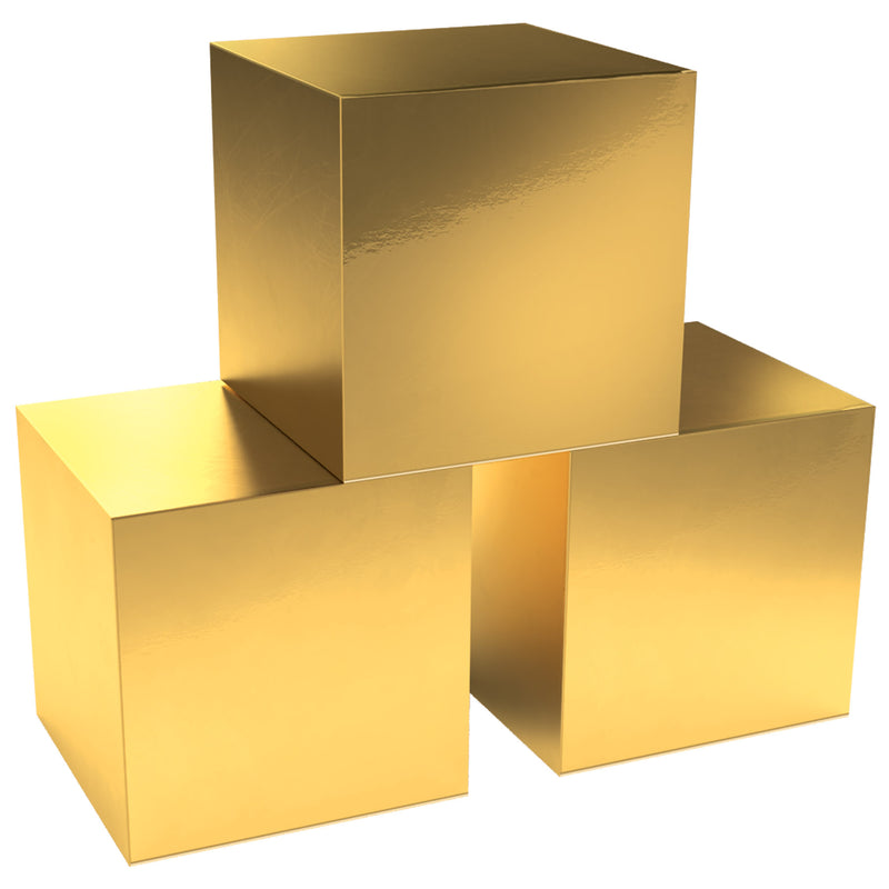 Foil Favor Boxes – 3¼" x 3¼" – (3/Pkg) by Beistle for General Occasion Favor Boxes