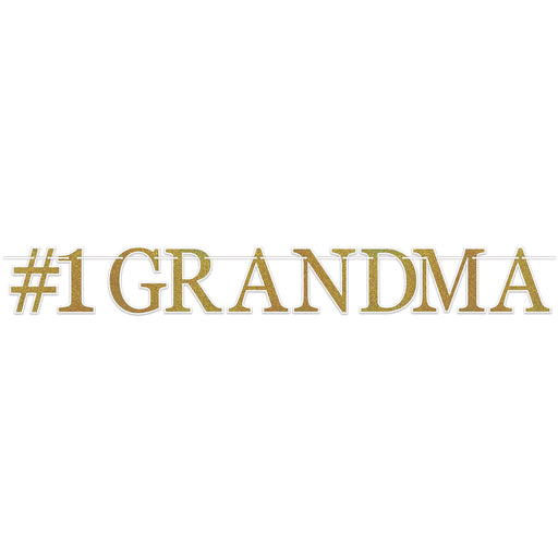 #1 Grandma Streamer – 6¼" x 4' 9" – (1/Pkg) by Beistle for Mothers/Fathers Day Streamers