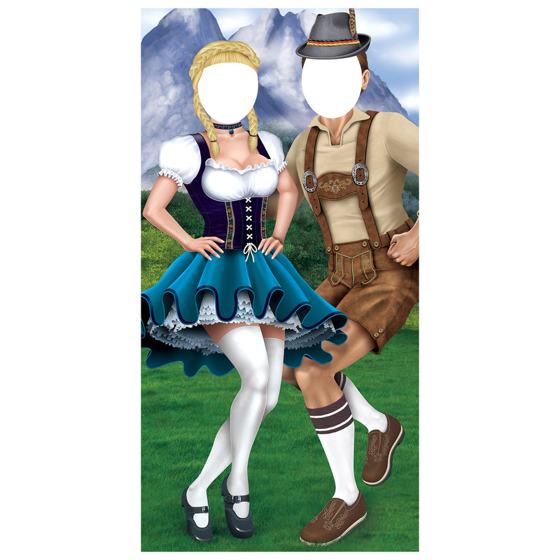Oktoberfest Couple Photo Prop Stand-Up – 6' ¾" x 3' 1½" – (1/Box) by Beistle for Oktoberfest Photo Props