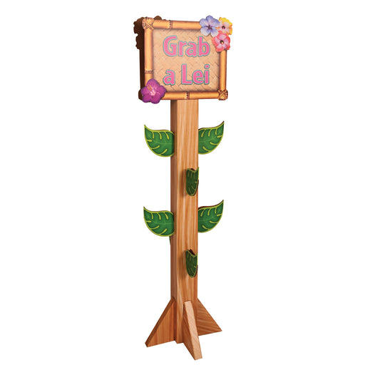 3-D Lei Station Prop – 5' 1¾" x 17" – (1/Box) by Beistle for Luau 3-D Props