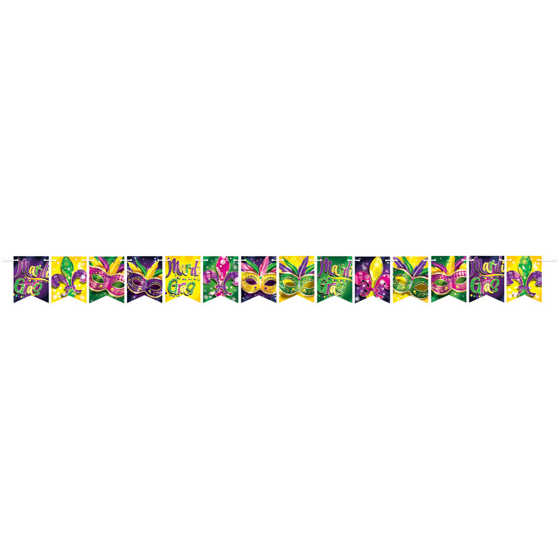 Foil Mardi Gras Streamer – 6" x 7' – (1/Pkg) by Beistle for Mardi Gras Streamers