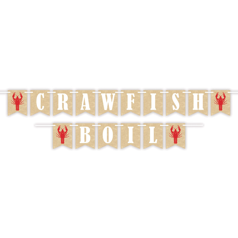 Crawfish Boil Streamer – 6" x 7' 6" – (1/Pkg) by Beistle for Mardi Gras Streamers