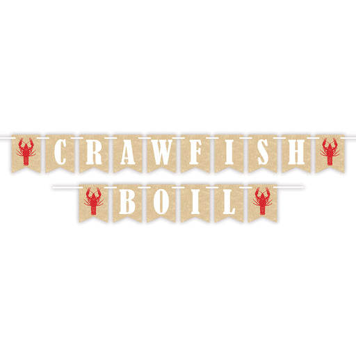 Crawfish Boil Streamer – 6" x 7' 6" – (1/Pkg) by Beistle for Mardi Gras Streamers