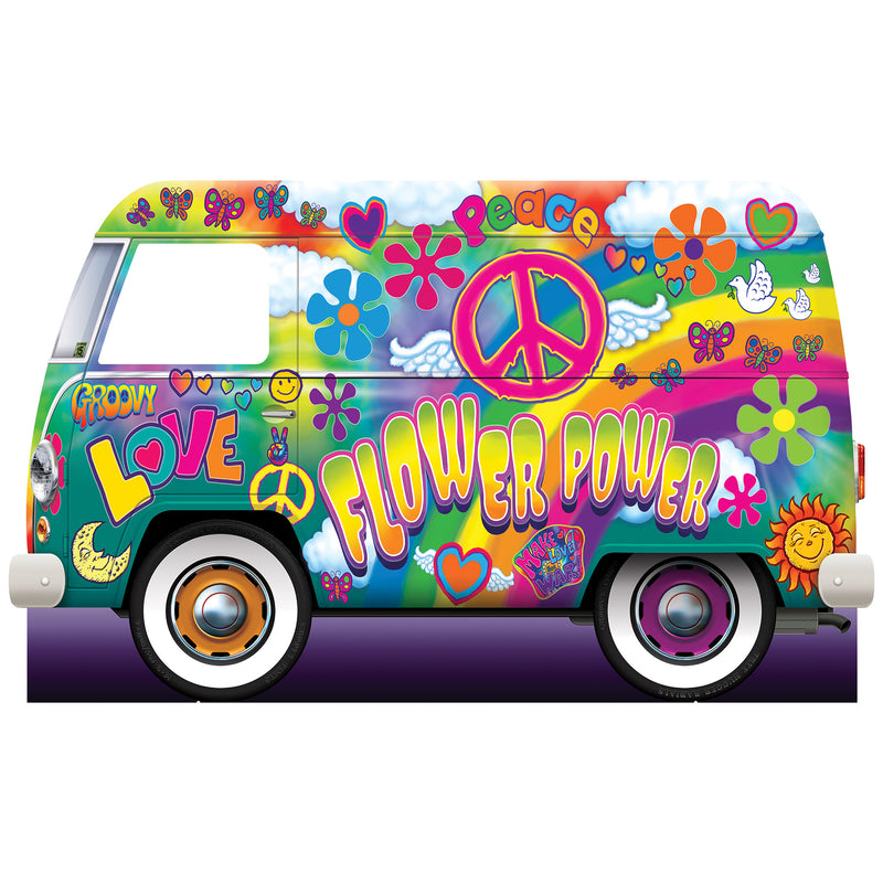 Hippie Bus Stand-Up – 3' 7" x 5' 11" – (1/Box) by Beistle for 60's 3-D Props