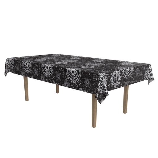 Metallic Celestial Tablecover – 54" x 108" – (1/Pkg) by Beistle for General Occasion Table Covers - Patterned