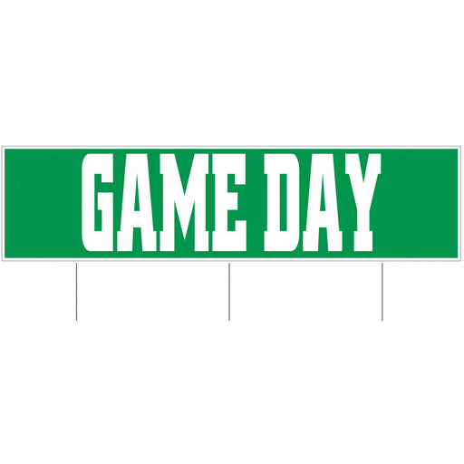 Plastic Jumbo Game Day Yard Sign – 11¾" x 3' 11" – (1/Pkg) by Beistle for Football Plastic Yard Signs