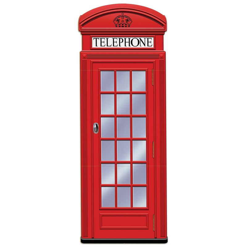 Phone Box Stand-Up – 6' 6" x 28½" – (1/Box) by Beistle for British 3-D Props