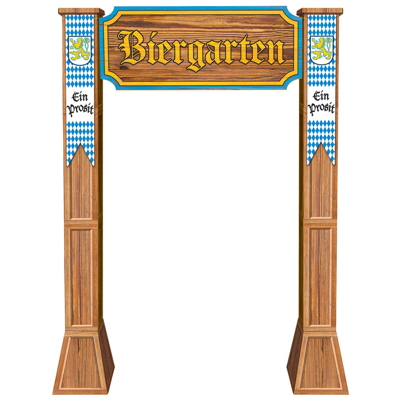 3-D Biergarten Archway Prop – 7' 6½" x 5' 3¾" – (1/Box) by Beistle for Oktoberfest 3-D Props