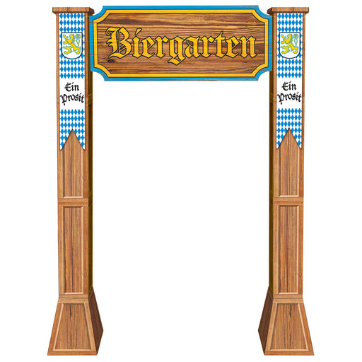 3-D Biergarten Archway Prop – 7' 6½" x 5' 3¾" – (1/Box) by Beistle for Oktoberfest 3-D Props