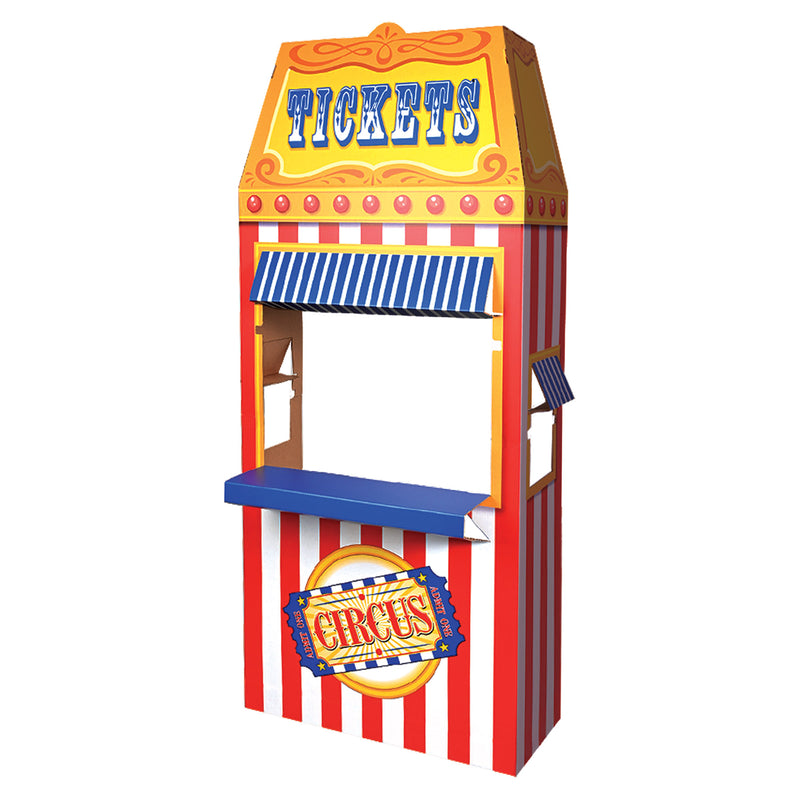 3-D Circus Ticket Booth Prop – 6' 1" x 35¼" – (1/Box) by Beistle for Circus 3-D Props