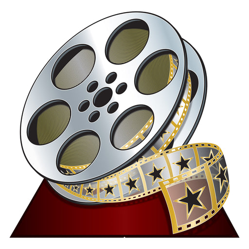 Red Carpet Movie Reel Stand-Up – 3' 6" x 3' – (1/Box) by Beistle for Prom 3-D Props