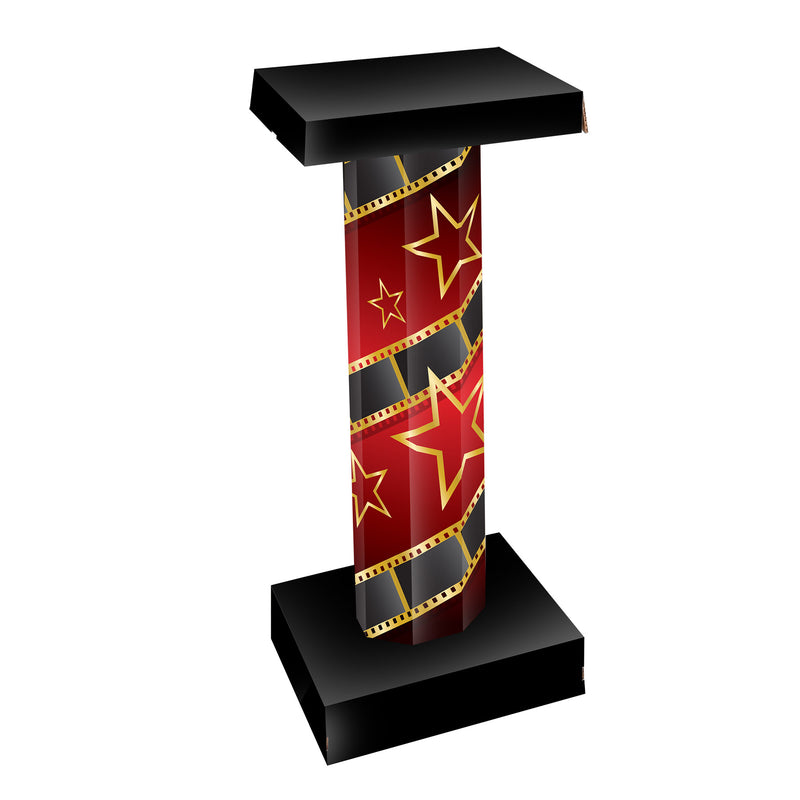 Red Carpet 3-D Short Column Props – 33¾" x 14¼" – (2/Box) by Beistle for Prom 3-D Props