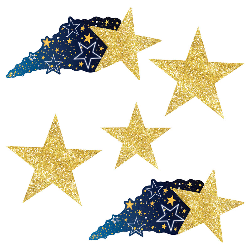 Starry Night Hanging Shooting Stars – Asstd – (5/Box) by Beistle for Prom Corrugated Cardboard