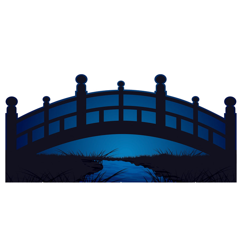 Starry Night Bridge Stand-Up – 35" x 6' 4" – (1/Box) by Beistle for Prom 3-D Props
