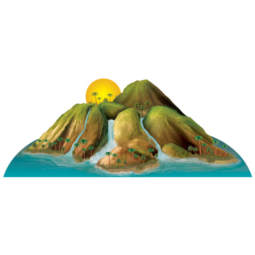 Luau Island Stand-Up – 28" x 6' – (1/Box) by Beistle for Prom 3-D Props