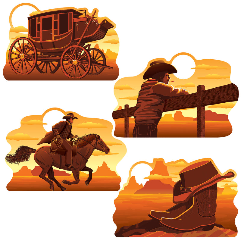 Wild West Cutouts – 16" – (4/Pkg)
