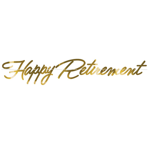 Foil Happy Retirement Streamer – 11" x 5' 6" – (1/Pkg) by Beistle for Retirement Streamers