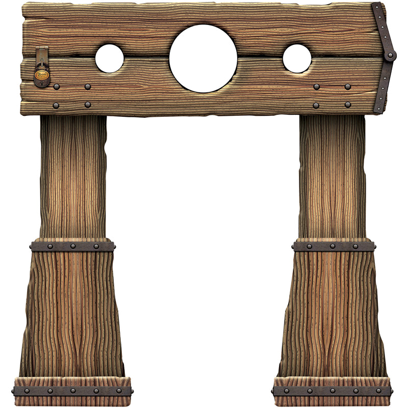 Stockade Photo Prop Stand-Up – 5' x 4' 9" – (1/Box) by Beistle for Western Photo Props