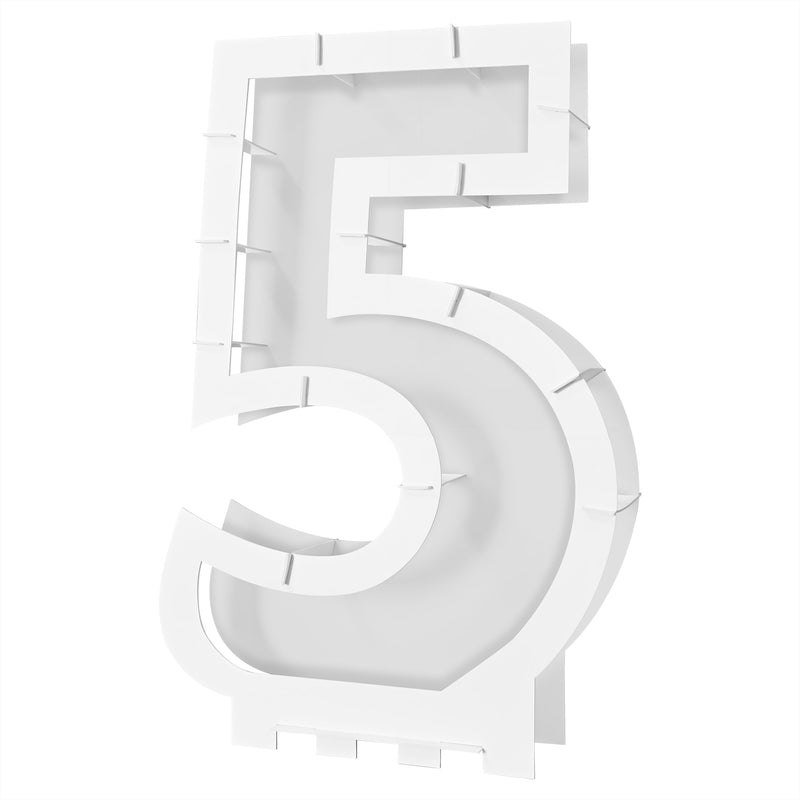 Balloon Mosaic Number "5" Frame – 32" x 21½" – (1/Box) by Beistle for General Occasion Accessories