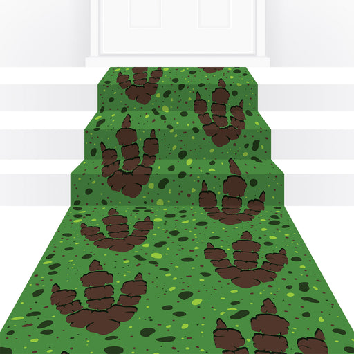 Dinosaur Tracks Runner – 24" x 10' – (1/Pkg) by Beistle for Dinosaurs Aisle Runner
