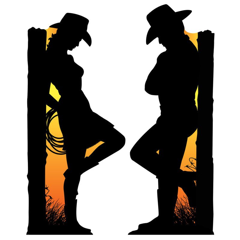 Western Silhouette Stand-Ups – Asstd – (2/Box)