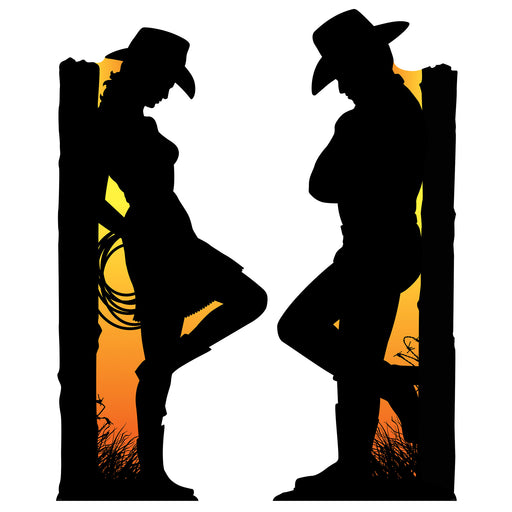 Western Silhouette Stand-Ups – Asstd – (2/Box) by Beistle for Prom 3-D Props