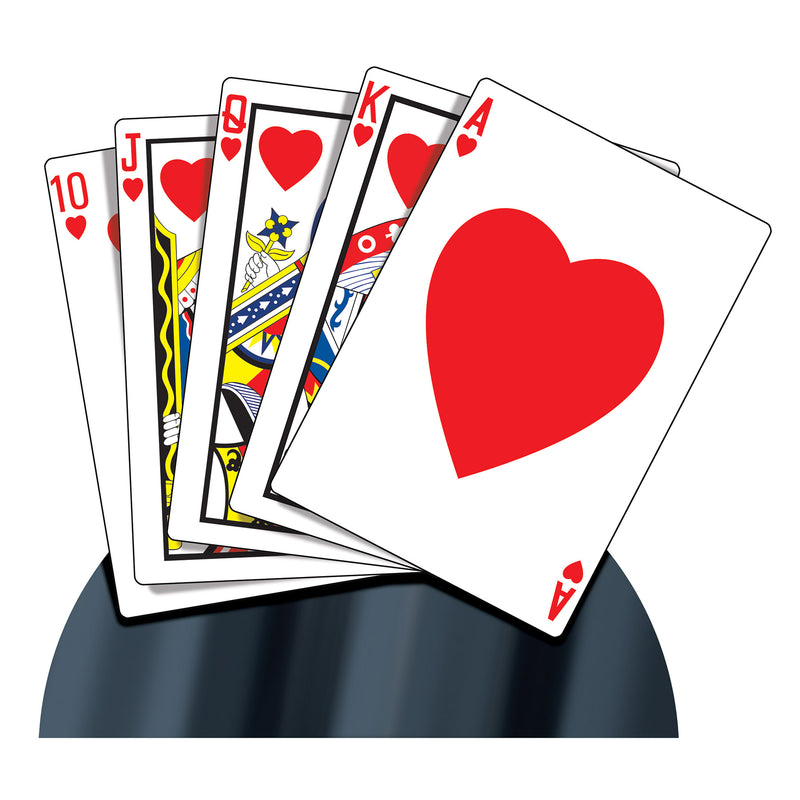 Casino Royal Flush Stand-Up – 3' x 3' 4" – (1/Box) by Beistle for Prom 3-D Props