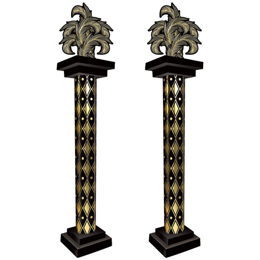 Masquerade 3-D Tall Column Props – 7' 6" x 16¾" – (2/Box) by Beistle for Prom 3-D Props