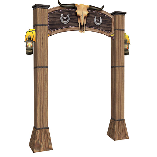Western 3-D Archway Prop – 7' 6" x 6' – (1/Box) by Beistle for Prom 3-D Props