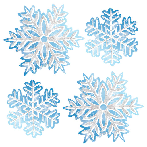 Winter Wonderland Hanging Snowflakes – Asstd – (4/Box) by Beistle for Prom Corrugated Cardboard