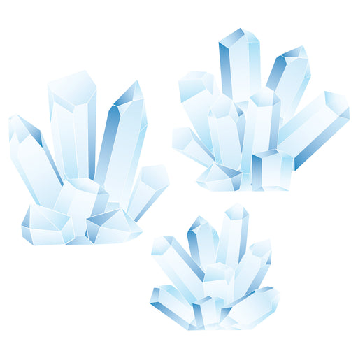 Winter Wonderland Ice Crystal Stand-Ups – Asstd – (3/Box) by Beistle for Prom 3-D Props