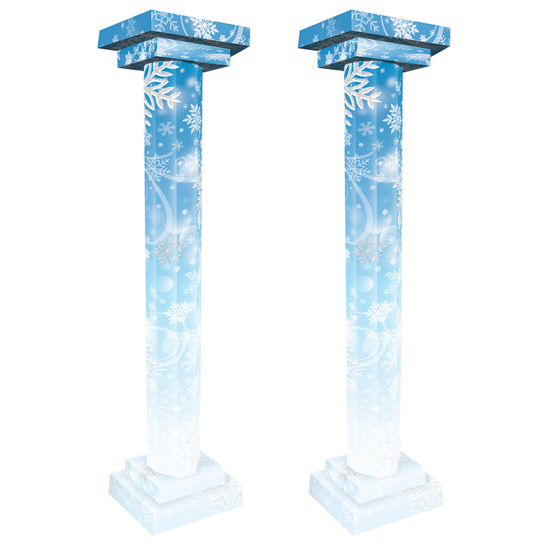 Winter Wonderland 3-D Tall Column Props – 5' 9½" x 16¾" – (2/Box) by Beistle for Prom 3-D Props