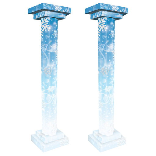 Winter Wonderland 3-D Tall Column Props – 5' 9½" x 16¾" – (2/Box) by Beistle for Prom 3-D Props