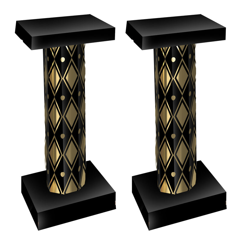 Masquerade 3-D Short Column Props – 33¾" x 14¼" – (2/Box) by Beistle for Prom 3-D Props