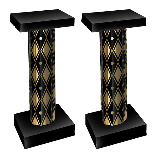 Masquerade 3-D Short Column Props – 33¾" x 14¼" – (2/Box) by Beistle for Prom 3-D Props