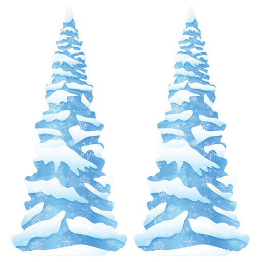 Winter Wonderland Tree Stand-Ups – 6' 6" x 3' ¼" – (2/Box) by Beistle for Prom 3-D Props