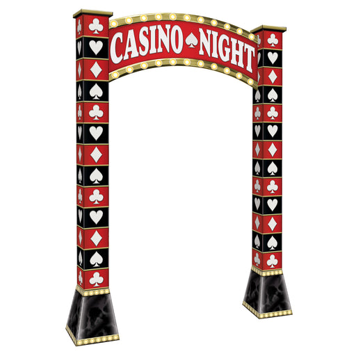 Casino 3-D Archway Prop – 7' 7½" x 5' 2¾" – (1/Box) by Beistle for Prom 3-D Props