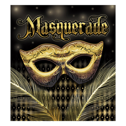 Masquerade Photo Prop – 7' x 6' – (1/Box) by Beistle for Prom Photo Props
