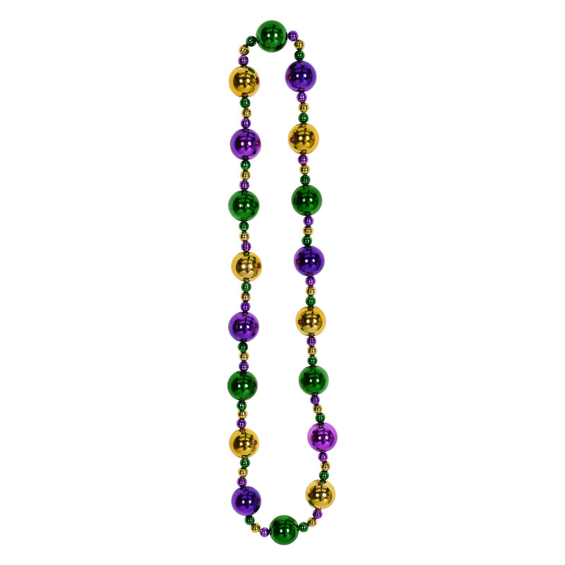 Jumbo Mardi Gras Beads – 38" – (1/Card)