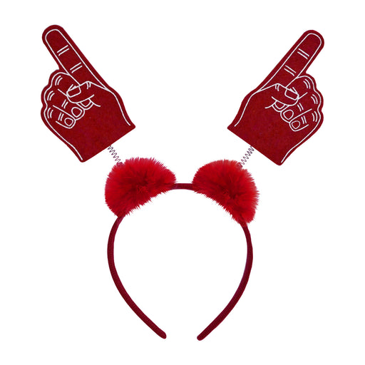 #1 Hand Boppers w/Marabou – (1/Card) by Beistle for School Spirit Boppers and Headbands