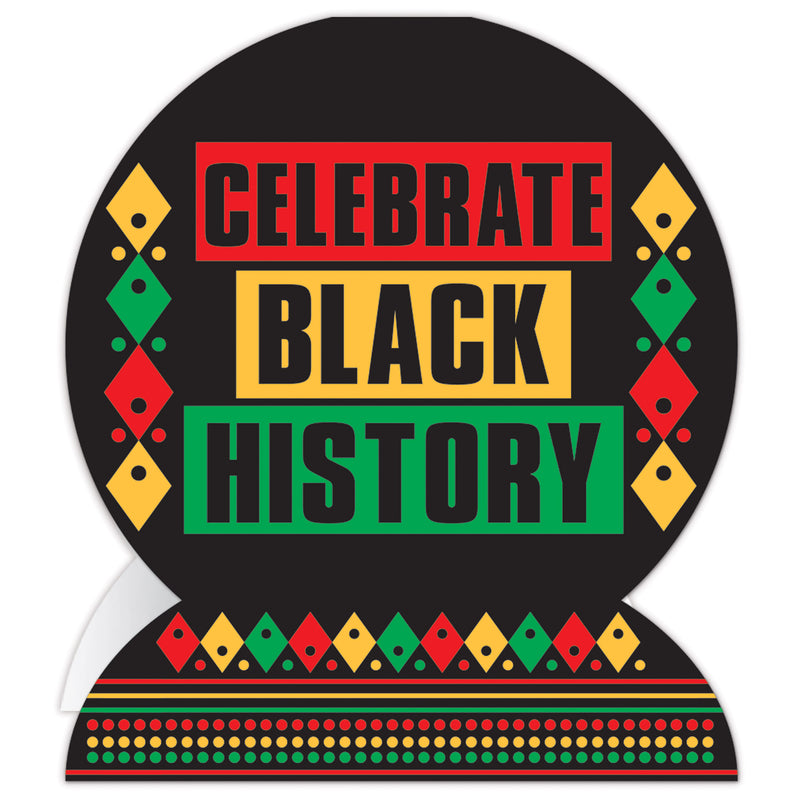 3-D Celebrate Black History Centerpiece – 10" – (1/Pkg) by Beistle for Black History Month 3-D