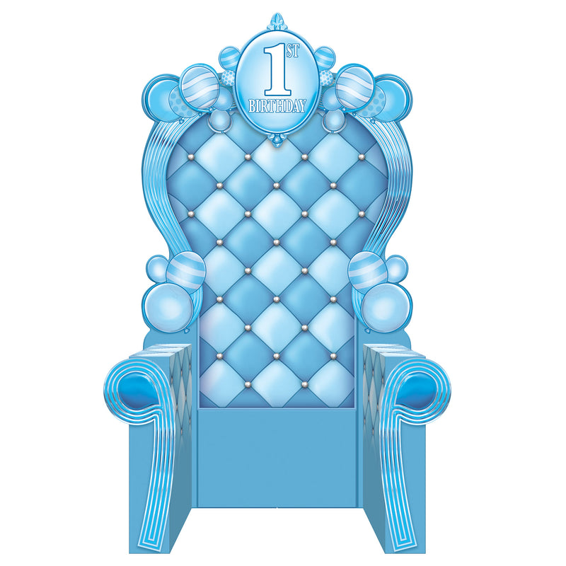 3-D 1st Birthday Throne Prop – 7' 1¾" x 3' 9¼" – (1/Box) by Beistle for 1st Birthday Photo Props