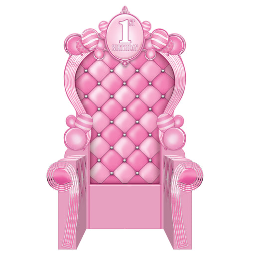 3-D 1st Birthday Throne Prop – 7' 1¾" x 3' 9¼" – (1/Box) by Beistle for 1st Birthday Photo Props